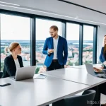 에스토니아에서 유명한 기업 인수 합병 사례 - **Prompt 1: Digital Estonia - A Global Hub for Innovation**
"A vibrant, high-angle shot showcasi...