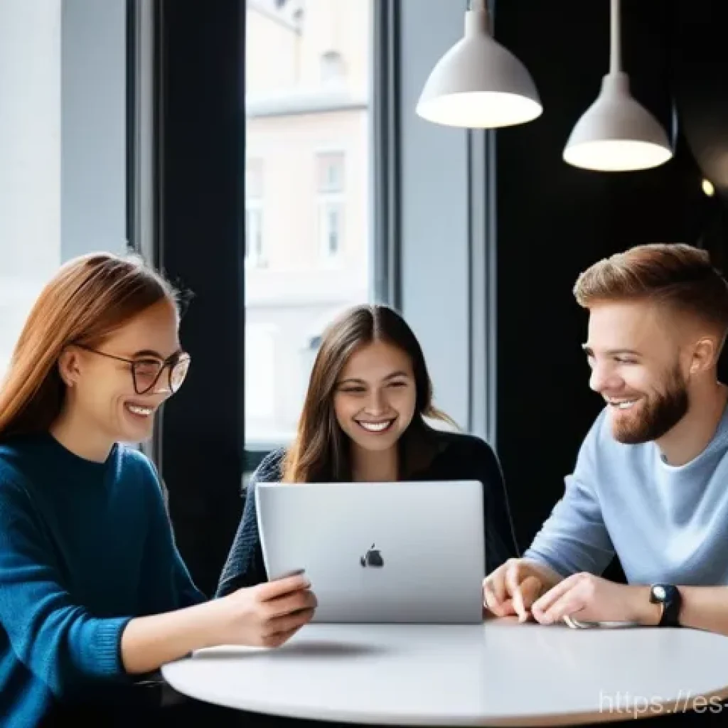 에스토니아에서 영어 사용 가능성 - **Prompt:** A vibrant scene inside a modern yet cozy cafe in Tallinn's Old Town, where old-world cha...