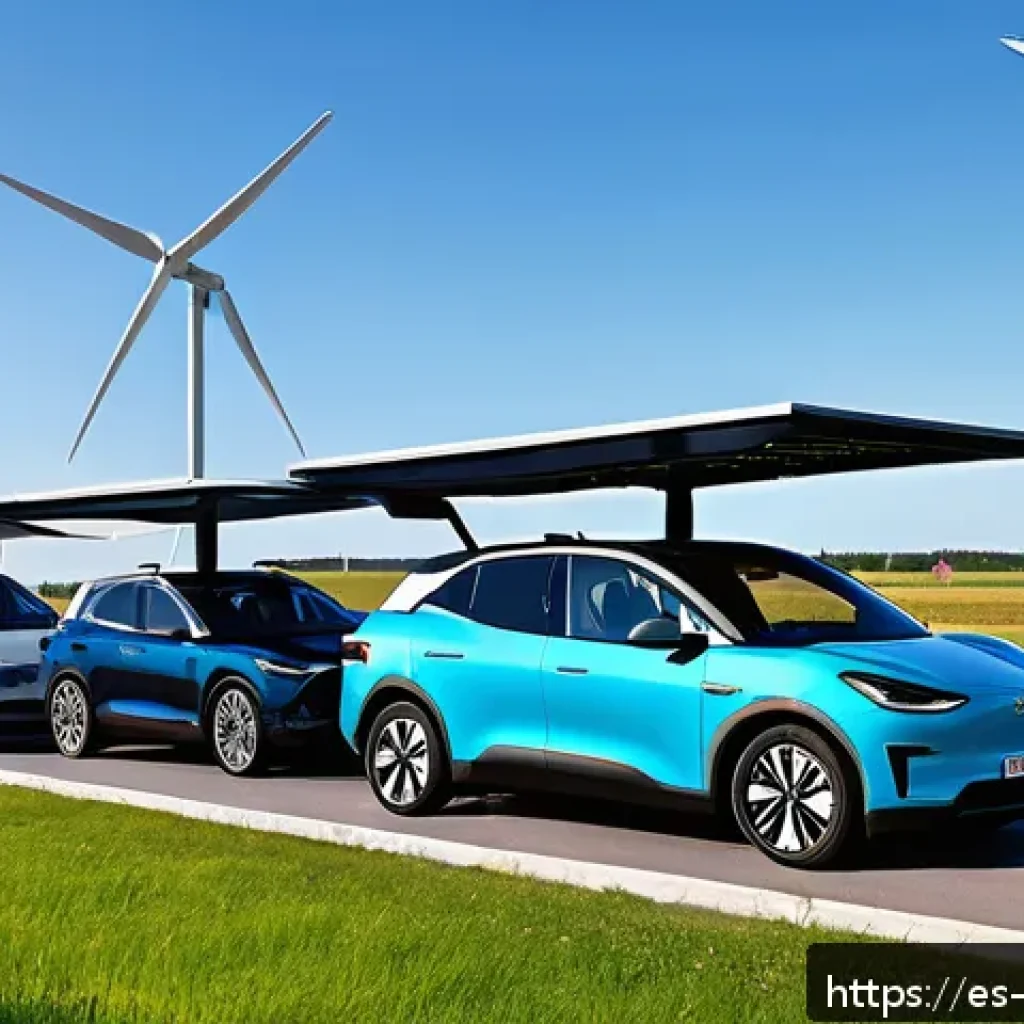 에스토니아 전기차 충전 인프라 및 친환경 정책 - A modern electric vehicle charging station network in a scenic Estonian countryside setting, featuri...